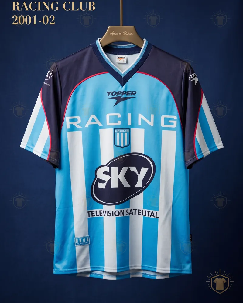 Camiseta local 2001–02 de Racing Club (recreación)