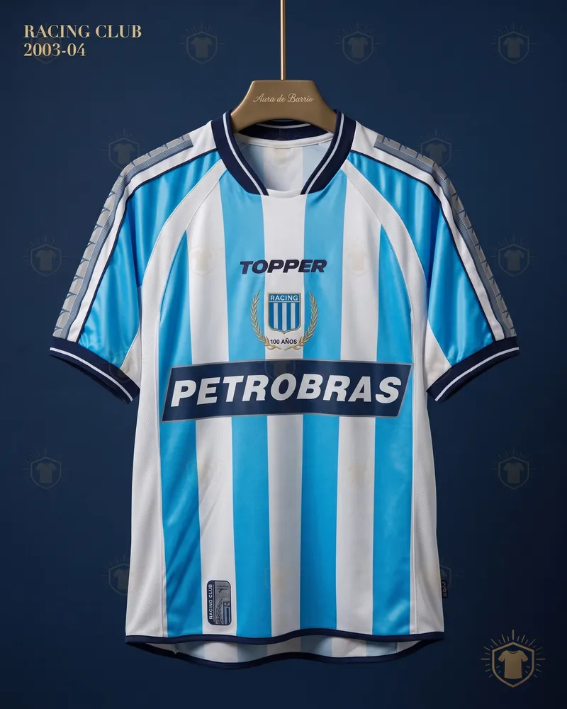Camiseta local 2003–04 de Racing Club (recreación)