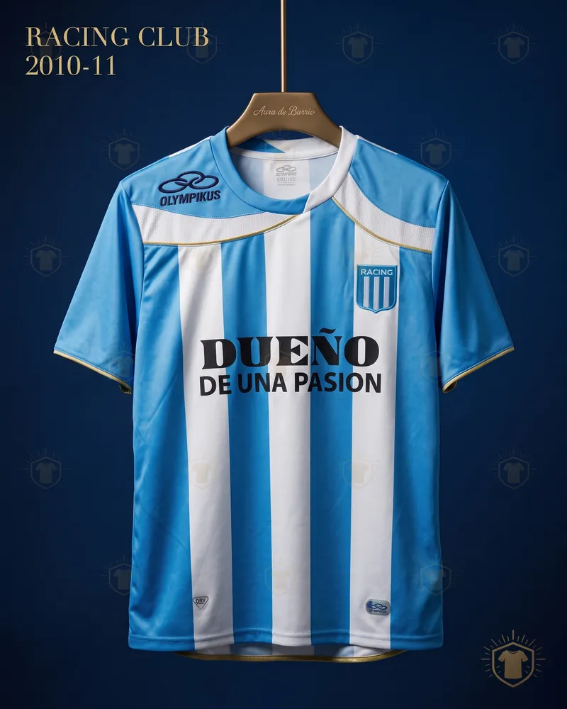 Camiseta local 2010–11 de Racing Club (recreación)
