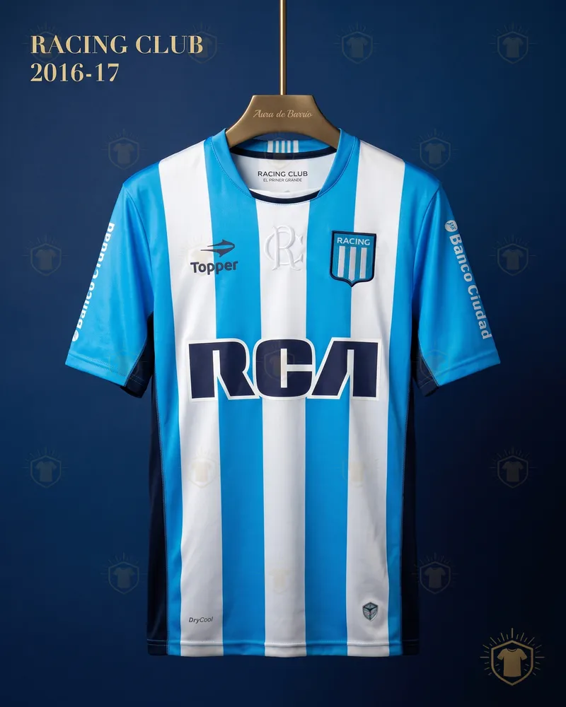 Camiseta local 2016–17 de Racing Club (recreación)