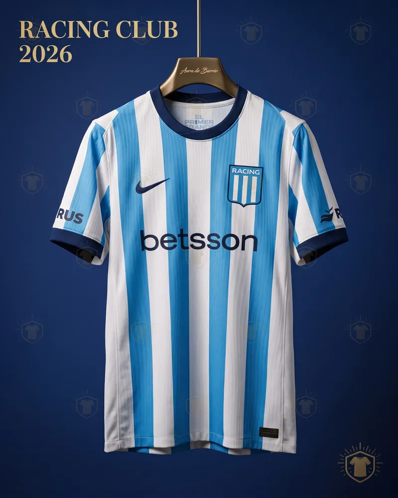 Camiseta local 2026 de Racing Club (recreación)