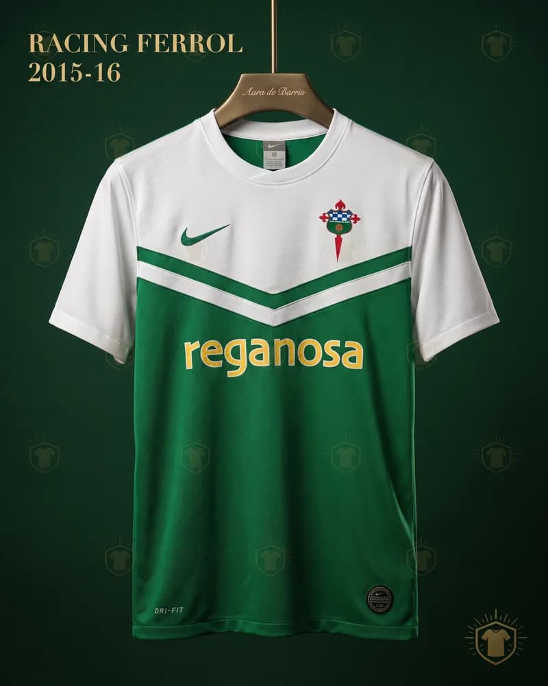 Camiseta local 2015–16 de Racing Club de Ferrol (recreación)