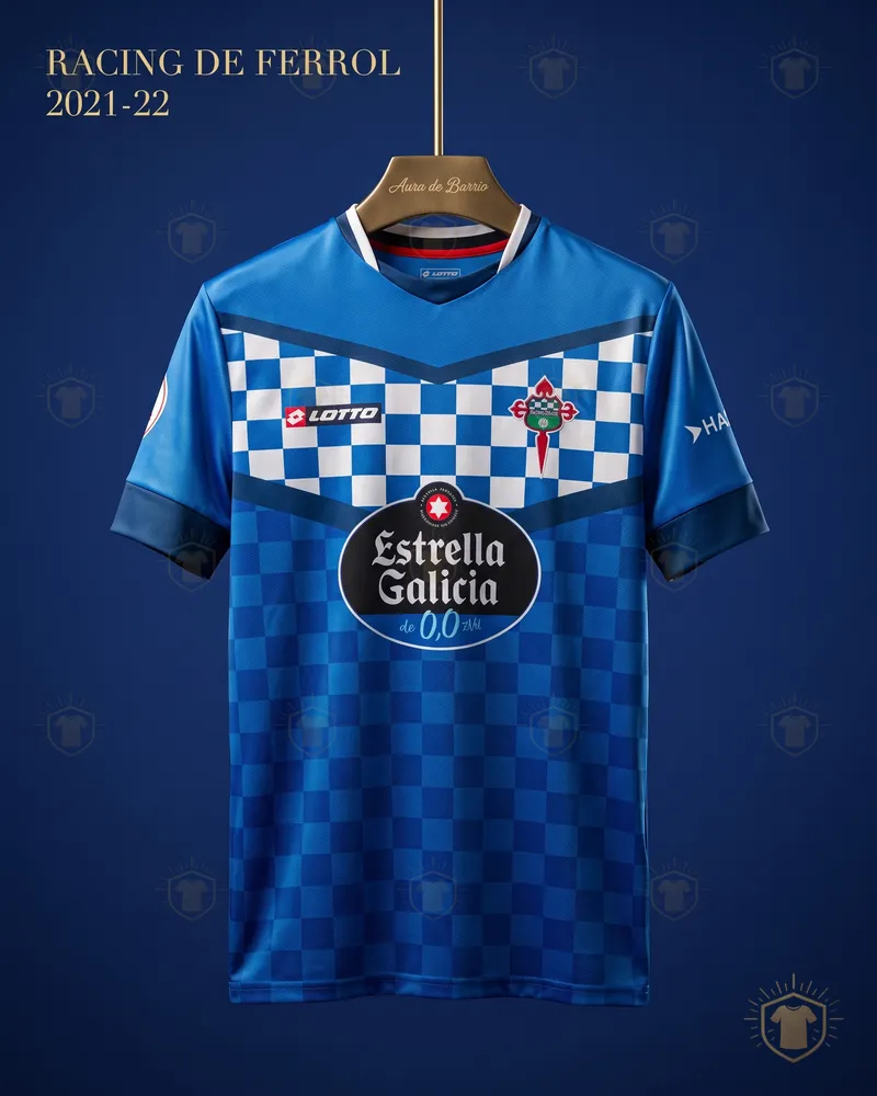 Camiseta visitante 2021–22 de Racing Club de Ferrol (recreación)