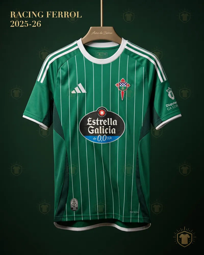 Camiseta local 2025–26 de Racing Club de Ferrol (recreación)