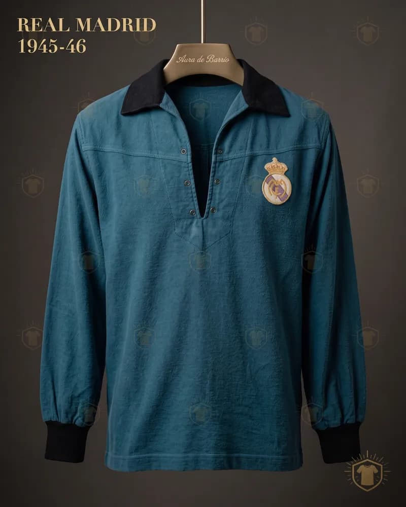 Camiseta visitante 1945–46 de Real Madrid (recreación)