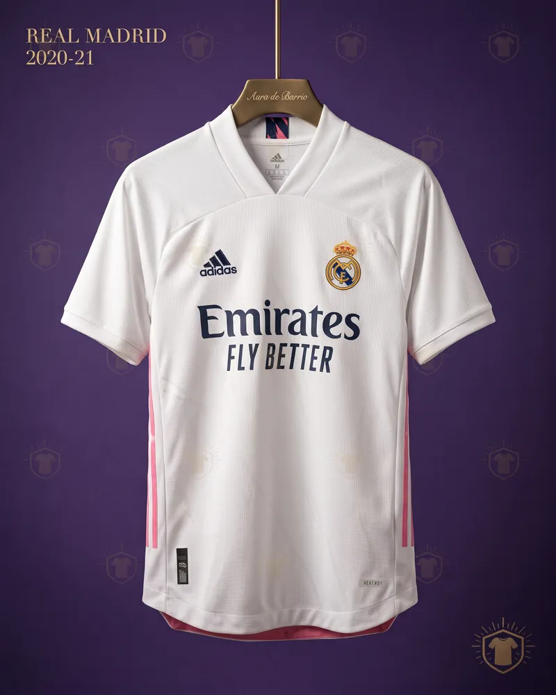 Camiseta local 2020–21 de Real Madrid (recreación)