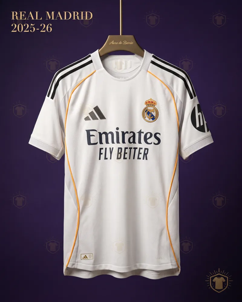 Camiseta local 2025–26 de Real Madrid (recreación)