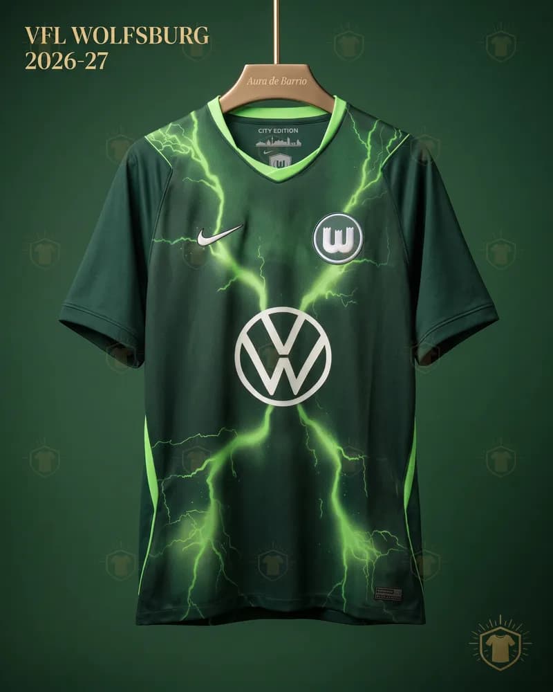 Camiseta local 2026–27 de VfL Wolfsburg (recreación)