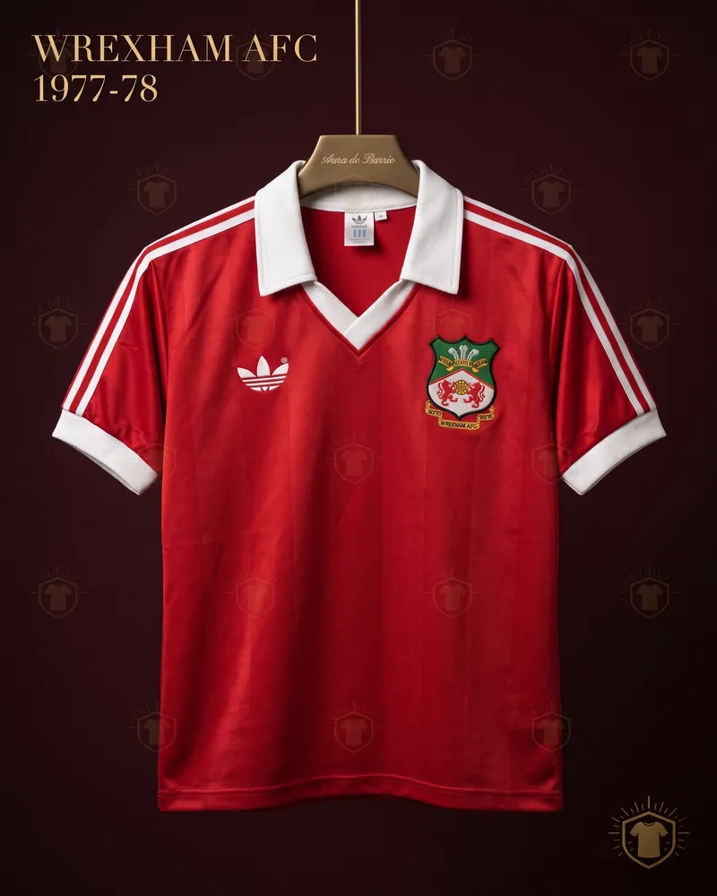 Camiseta local 1977–78 de Wrexham AFC (recreación)