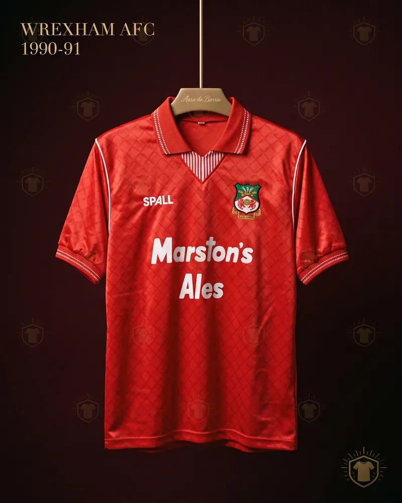 Camiseta local 1990–91 de Wrexham AFC (recreación)